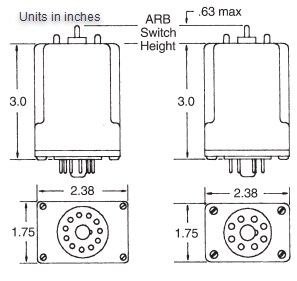 Mechanical Drawing - ATC Diversified Electronics ARA Alternating Relays